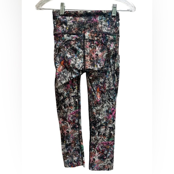 Lululemon “Fast and Free” High rise cropped 23” legging in vibrant multicolor - Picture 5 of 7